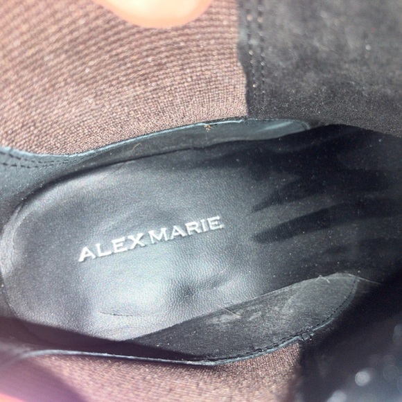 Alex Marie Snakeskin Leather Stretch Ankle Booties Size 7 - Picture 6 of 7